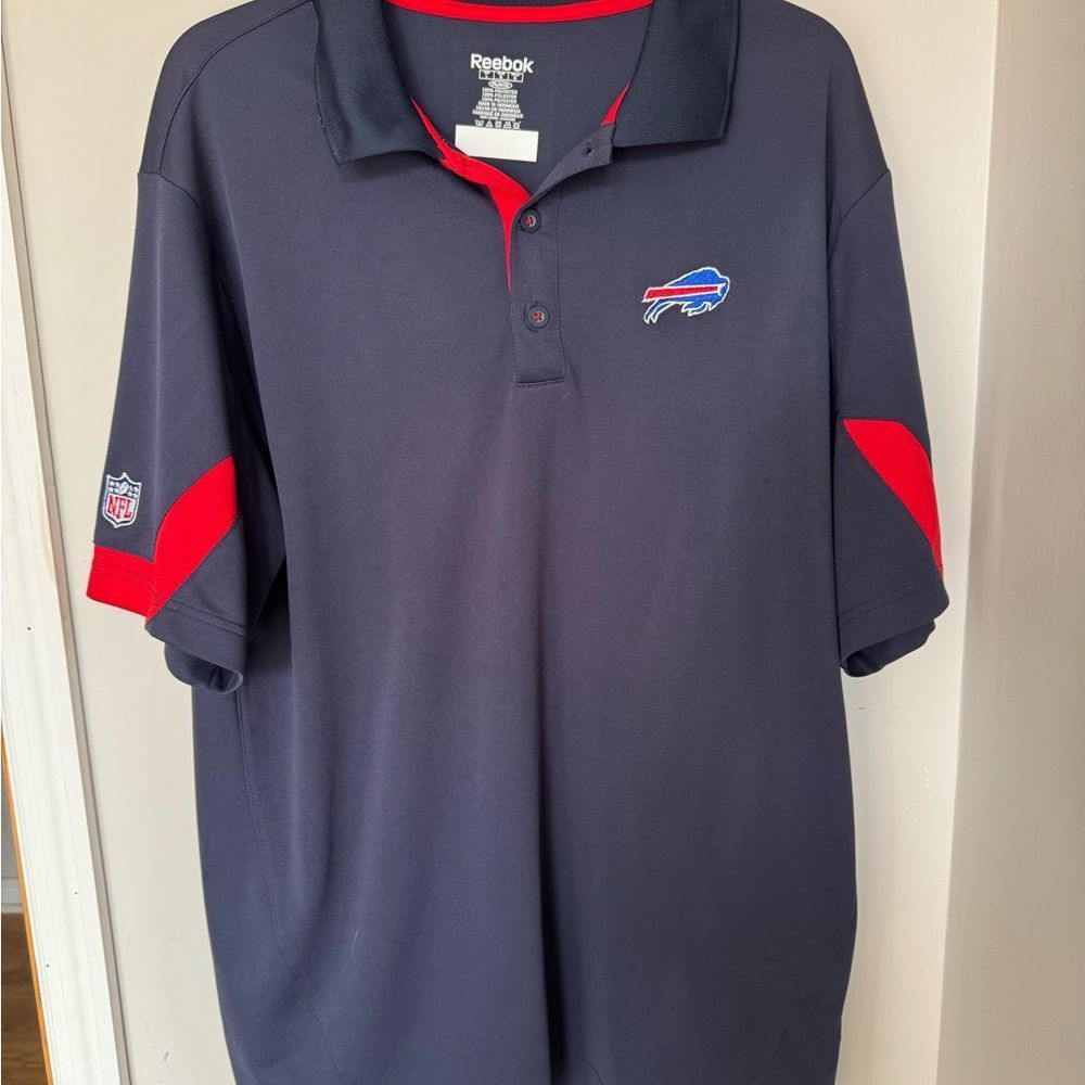 Reebok Blue and Red Polo Shirt